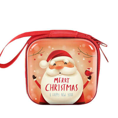 

Creative Design 2020 Christmas Kid Gift Santa Claus Coin Purse For Candy Children Pocket Small Money Wallet Pouch Zip Coin Bag