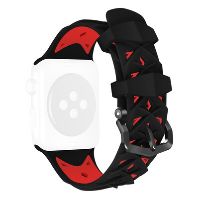 

〖Follure〗Silicone Two-Tone Hollow Replaceable Band For Apple Watch Series 4321 3840mm