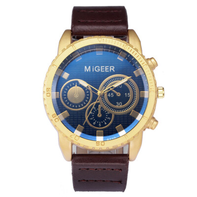 

Gobestart MIGEER High-End Fashion Mens Stainless Steel Watch Analog Alloy Quartz Watch