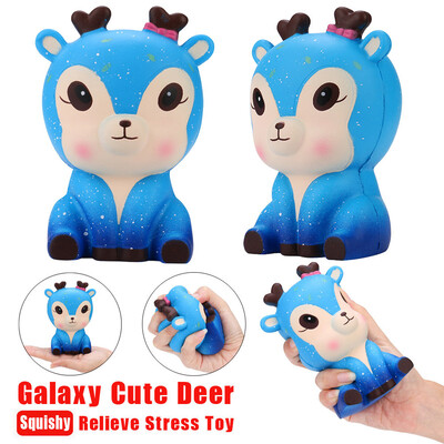 

Gotoamei 125cm Galaxy Deer Cream Scented Squishy Slow Rising Squeeze Strap Kids Toy Gift