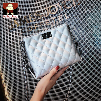 

Lingge small bag woman 2019 new ins network celebrity 100 slant chain bag girl bag fashion single shoulde