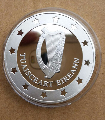 

Irish elk 40MM Medal Souvenir Coin North Ireland Coin Silver Plated UK EUROPEAN UNION