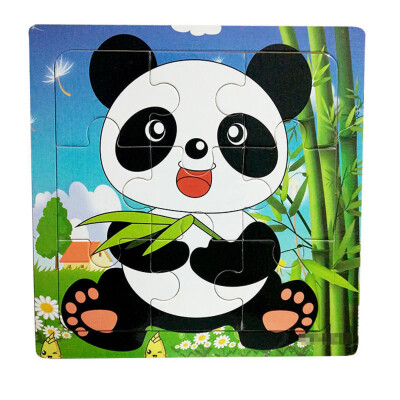 

Siaonvr 1PC Wooden Panda Puzzle Educational Developmental Baby Kids Training Toy A