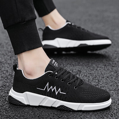 

2019 new summer tide shoes mens breathable casual boys flying woven sports wild cloth shoes trend net red mesh shoes