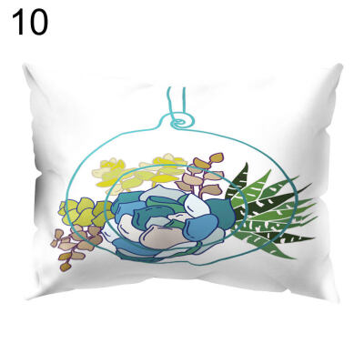 

Fresh Flower Cactus Throw Pillow Protector Case Cushion Cover Bedding Articles