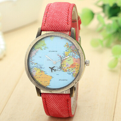 

Womens Watches Best Sellers Globe Travel Map Denim Watch Minimalism Feminino Reloj Mujer Staat Zegarki Damskie Kadin Clock