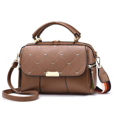 

Korean version of the 2019 summer new embroidered line shoulder diagonal package PU leather fashion casual ladies small square bag