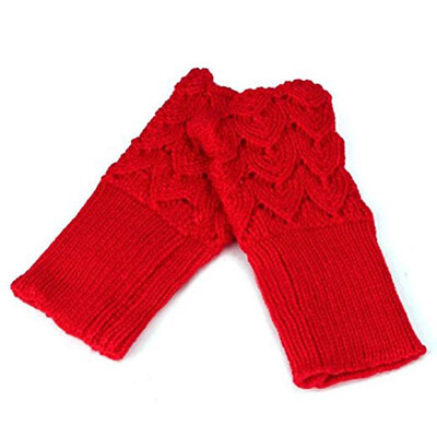 

Women Soft Wrist Warm Keeper Winter Knitting Knitted Half Fingerless Gloves