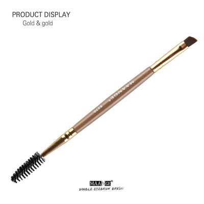 

〖Follure〗Duo Brow Makeup Brush Wood Handle Double Sided Eyebrow Flat Angled Brushes