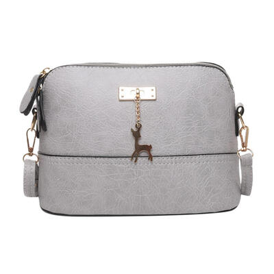 

Women Sling Oil Wax Leather Shell Bag Deer Satchel Shoulder Crossbody Bags