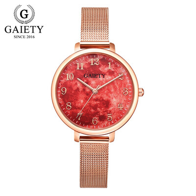 

Gobestart Luxury Temperament Lady Stainless Steel Mesh Belt Watch Analog Quartz Watch