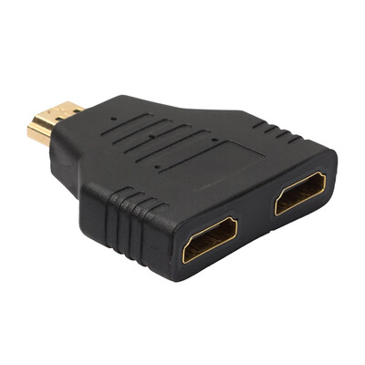 

Portable 1080P HDMI Male to 2 Female 1 In 2 Out Splitter Adapter Protector