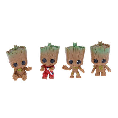 

4pcs Escort Team Tree Man Figure Action Toy DIY Cake Bake Doll