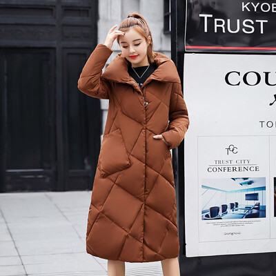 

Roseonmyhand Women Outerwear Loose Button Coat Long Cotton-padded Jackets Pocket Coats