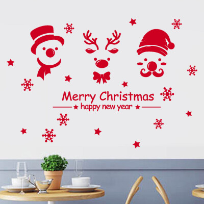 

Tailored New Year Merry Christmas Snowflake Wall Sticker Home Shop Windows Decals Decor