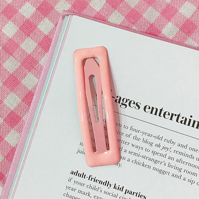 

Korean girl heart geometry drop oil candy color word clip bangs clip wild soft girl broken hair clip