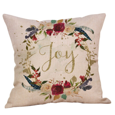 

Tailored Merry Christmas Pillow Cases Cotton Linen Sofa Cushion Cover Home Decor