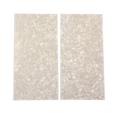 

2pcs White Pearl Celluloid Guitar Head Veneers Shell Sheets Guitar Parts