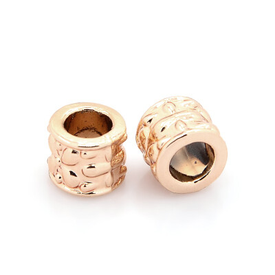 

Nickel Free & Lead Free Unfading Golden Alloy European Beads Large Hole Beads Column 9x7mm Hole 5mm