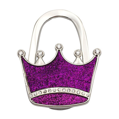 

New Metal Crown Style Table Hook Key Chain Portable Metal Foldable Bag Hook Purse Bag Hanger Hook Handbag Holder