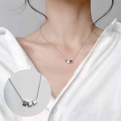 

Woman Beautyful Necklace Geometric Four Leaf Clo-ver Heart Shape Crystal Pendant Necklace Jewelry