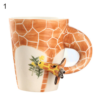 

350ML 3D Hand-painted Lovely Animal Ceramic Water Cup Creative Coffee Tea Mug