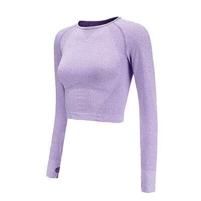 

Women Slim Sportswear Running Yoga Fit Crop Top Seamless Elasticity Tops