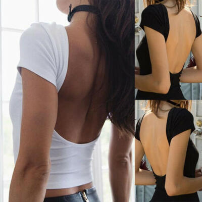 

Womens Short Sleeve T-shirt Blouse Bardot Crop Top Tank Top Cami Vest Bralet UK