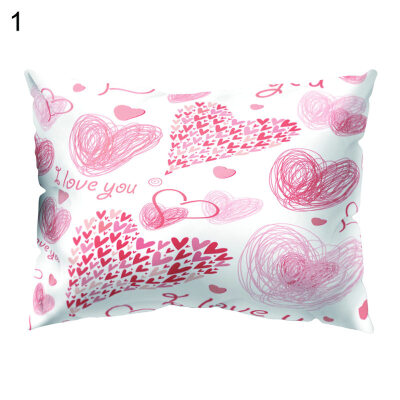 

Romantic Love Heart Pillow Cover Cushion Case Home Car Sofa Bedroom Hotel Decor