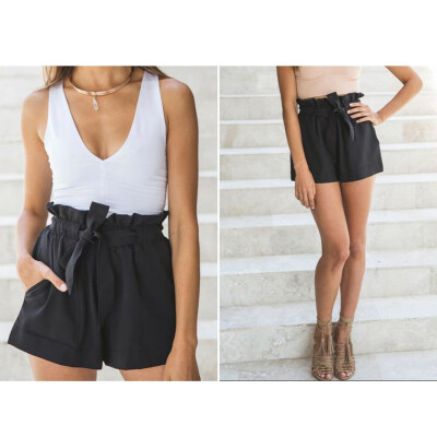 

Women High Waisted Floral Casual Summer Beach Short Hot Pants Ruffle Mini Shorts