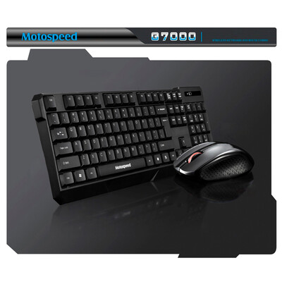 

MOTOSPEED 24 GHz Wireless Keyboard & Optical Mouse Combo Set Kit with USB Receiver for Windows 78 Vista XP Mac OS PC Laptop Desk