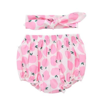 

2pcs PP Briefs Bread Pants Baby Toddler Cute Breathable Underwear Headband