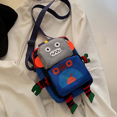 

Tailored Women Fashion Canvas Robot Coin Purse Shoulder Messenger Casual Bags