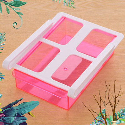 

High Quality Fridge Storage Rack Layer Partition Refrigerator Storage Holder Pull-Out Drawer Kitchen Shelf Rack