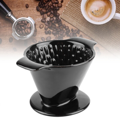 

Greensen Household Ceramic Coffee Filter Cup Four Holes Coffee Dripper Filtering Tool Black