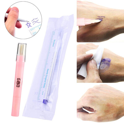 

〖Follure〗3Pcs Tattoo Eyebrow Skin Marker Pen With Measure Measuring Ruler Wiping Pen