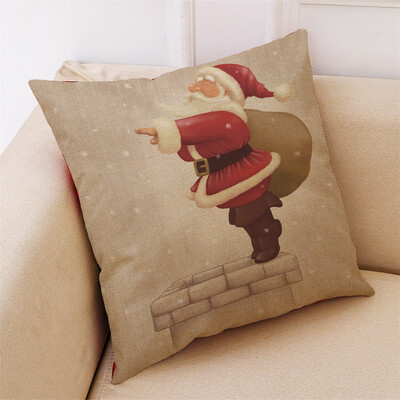

Tailored New Christmas Cotton Linen Pillow Case Sofa Cushion Cover Home Decor