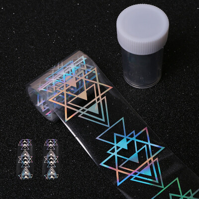 

Toponeto Rhombus Major Design Nail Art Foil Stickers Transfer Decal Tips Manicure DIY