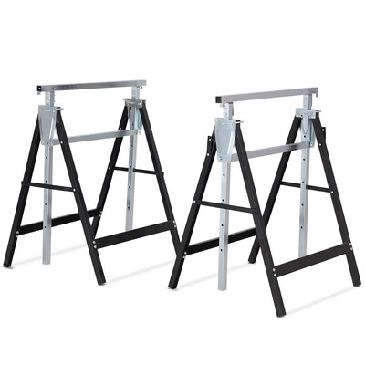 

2 Pack Sawhorse Height Adjustable Folding Heavy Duty Trestle