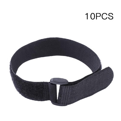 

10pcs Reusable Nylon Fishing Rod Belt Holder Tie Fastener Hook Loop Cable with Buckle Fish Tackle Accessories