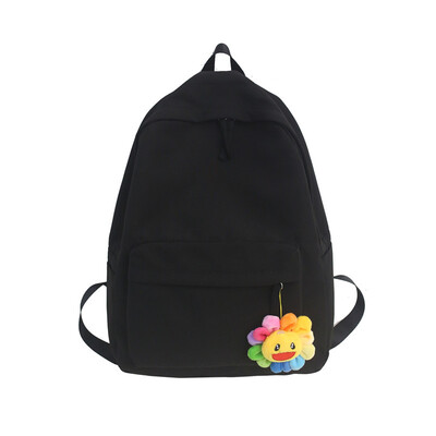 

Simple solid color female backpack bag casual Joker waterproof Harajuku ins super fire bag high school new