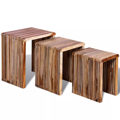 

Nesting Table Set 3 Pieces Reclaimed Teak