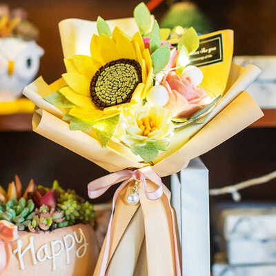 

Artificial Non-Woven Fake Flowers Bouquet Set Floral Wedding Bouquet Handicraft Decor Natural Lifelike Beautiful