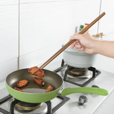 

Siaonvr Household Tableware Long Fried Wood Chopsticks Noodle Chopsticks 38CM