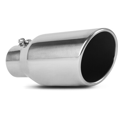 

25 Inch Inlet Exhaust Tip25"x4"x9" Universal Chrome Polished Stainless Steel Exhaust Tip