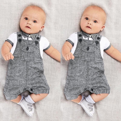 

Newborn Toddler Infant Baby Boys Rompers Bodysuit Playsuit Clothes Outfits