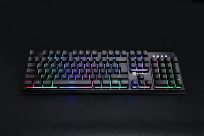 

LED Backlit Gaming Keyboard 104 Keys USB Wired Ergonomic Keyboard for Windows PC Gamer