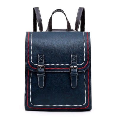

Vintage Travel Backpacks Women School Bags Leather Knapsack Preppy Rucksack