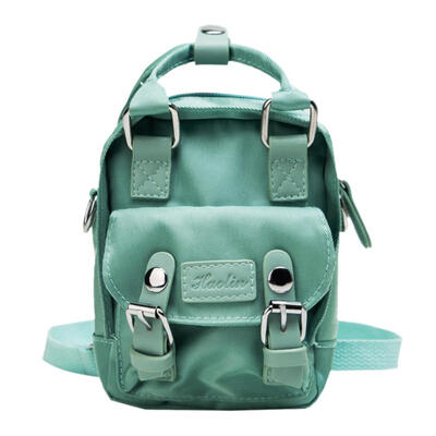 

Solid Color Hasp Backpack Women Mini Handbags Canvas Crossbody Knapsack