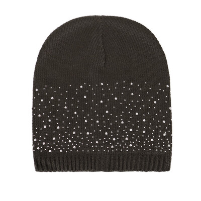 

Tailored Adult Women Keep Warm Winter Diamond Fur Knitted Wool Beanie Hemming Hat Cap